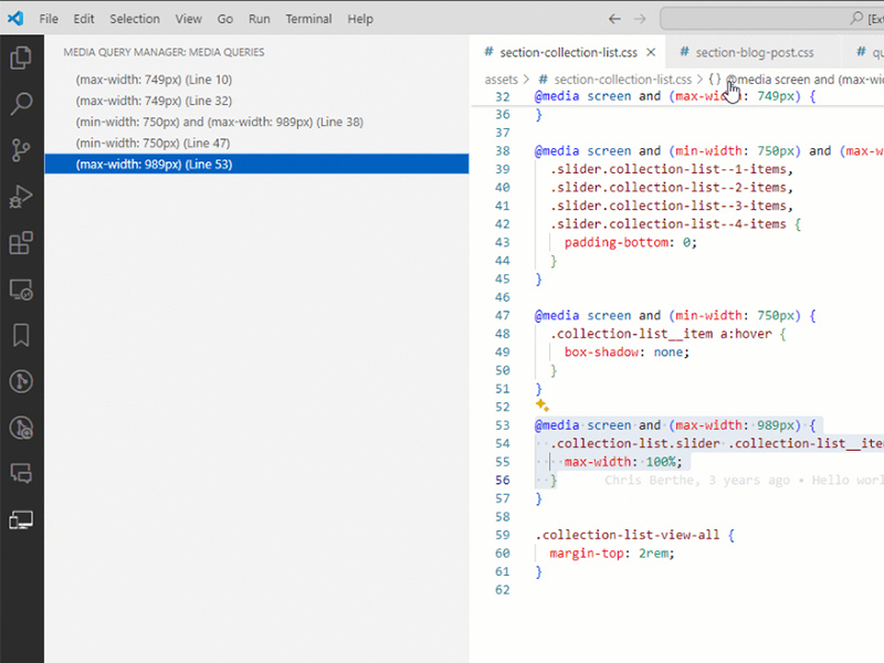 Media Query Manager